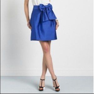 Kollette Silk Blue Skirt with Pockets